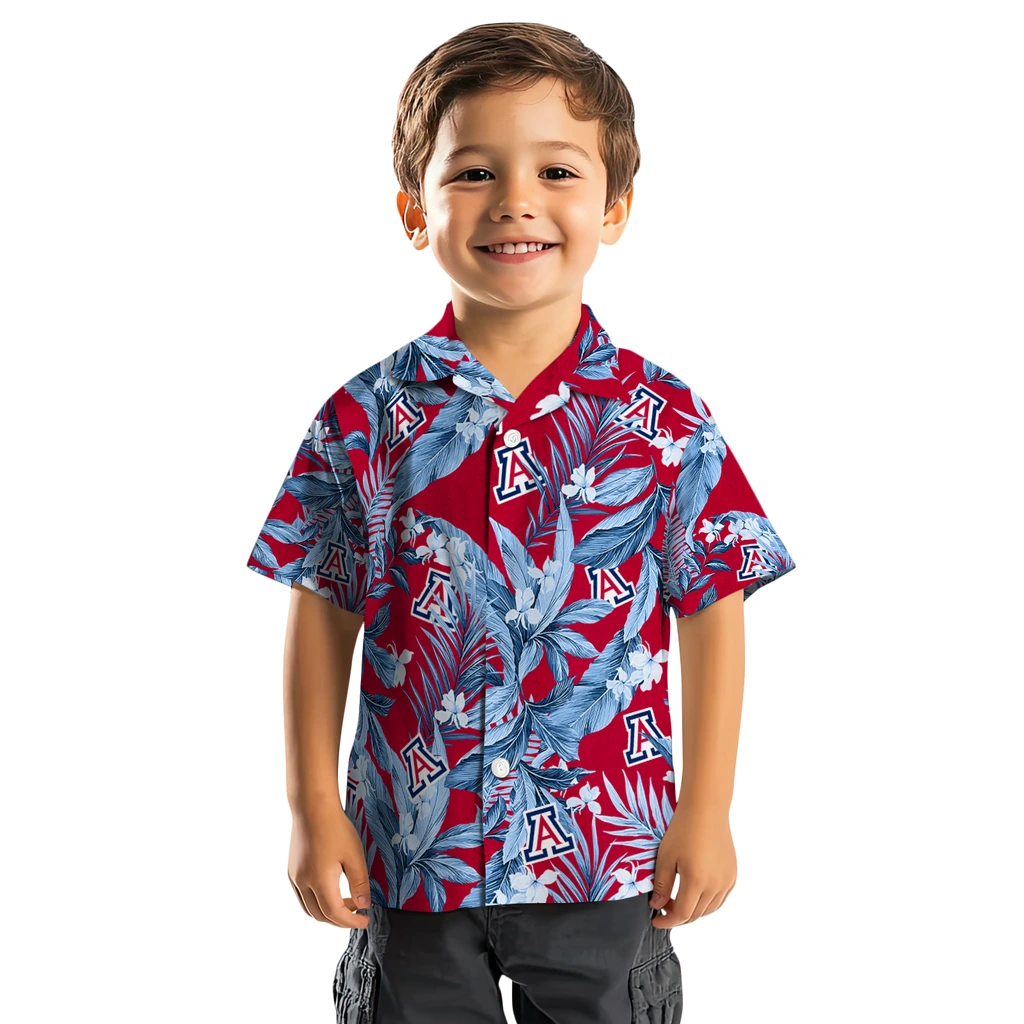 Arizona Wildcats Hawaiian Shirt - Palm Leaves arizona wildcats palm leaves red hawaiian shirts top rated