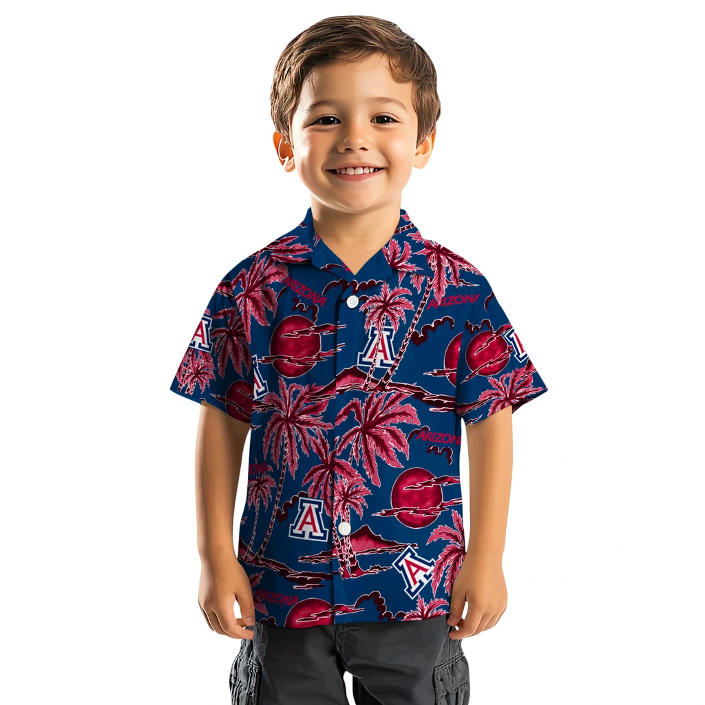 Arizona Wildcats Hawaiian Shirt - Palm Sunset arizona wildcats palm sunset hawaiian shirts top rated