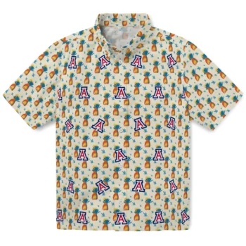 arizona wildcats pineapple delight beige hawaiian shirts best selling