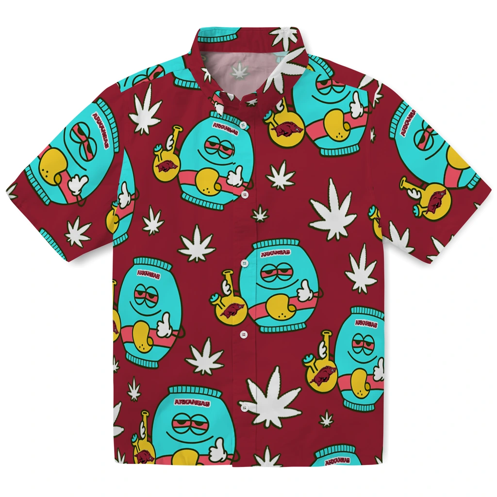 Arkansas Razorbacks Hawaiian Shirt - Chill Vibe arkansas razorbacks bong smile red hawaiian shirts best selling