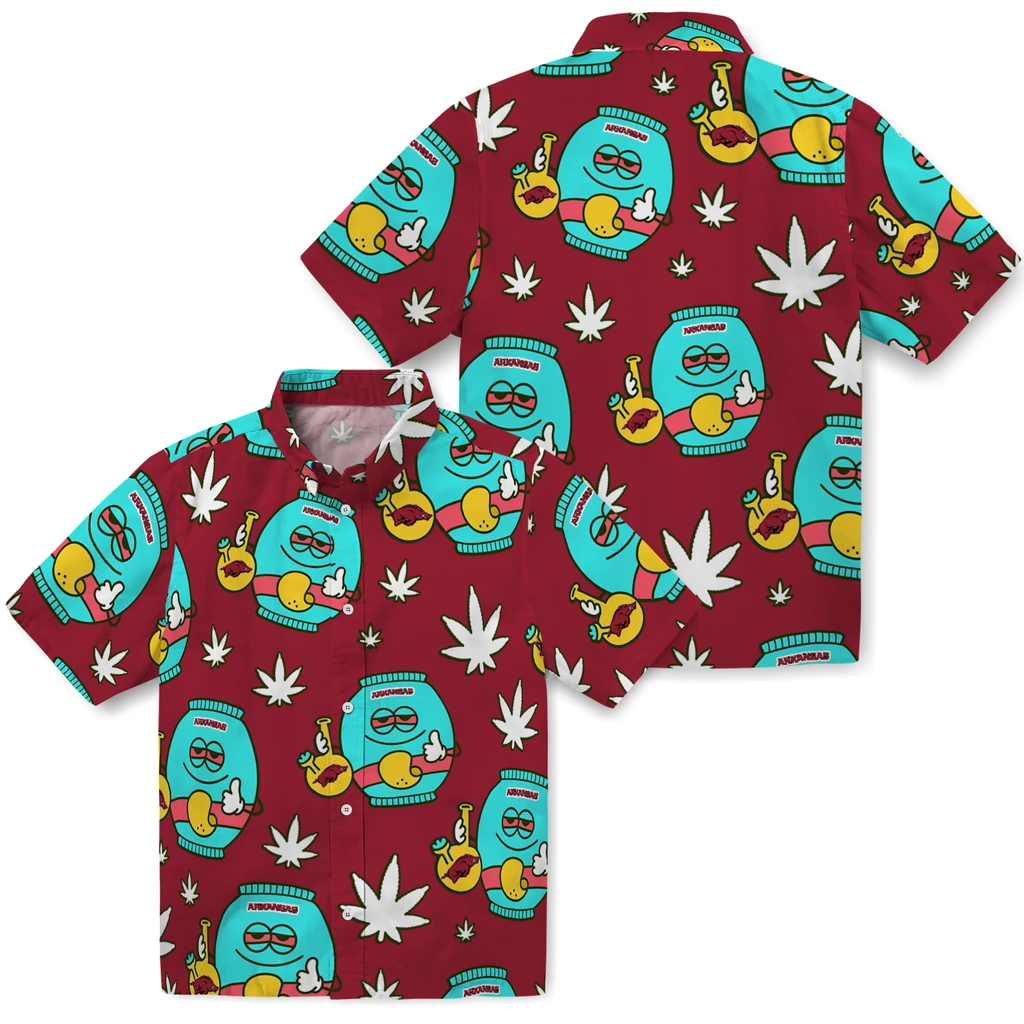 Arkansas Razorbacks Hawaiian Shirt - Chill Vibe arkansas razorbacks bong smile red hawaiian shirts high quality