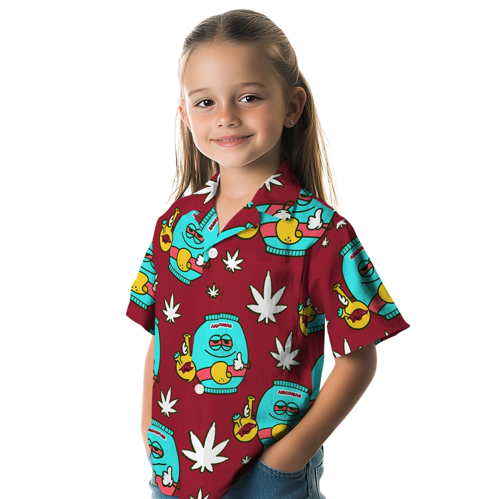 Arkansas Razorbacks Hawaiian Shirt - Chill Vibe arkansas razorbacks bong smile red hawaiian shirts premium grade