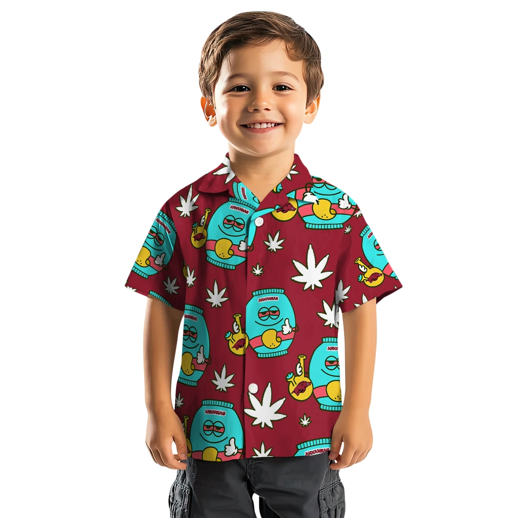 Arkansas Razorbacks Hawaiian Shirt - Chill Vibe arkansas razorbacks bong smile red hawaiian shirts top rated