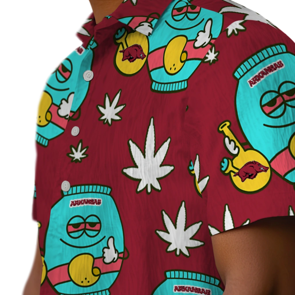 Arkansas Razorbacks Hawaiian Shirt - Chill Vibe arkansas razorbacks bong smile red hawaiian shirts trendy
