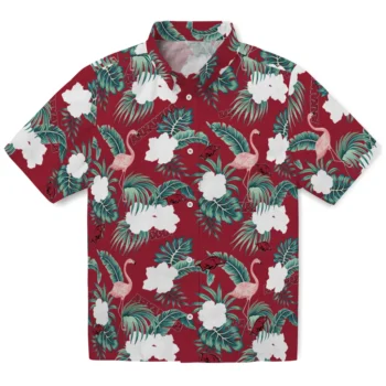 arkansas razorbacks flamingo palms red hawaiian shirts best selling