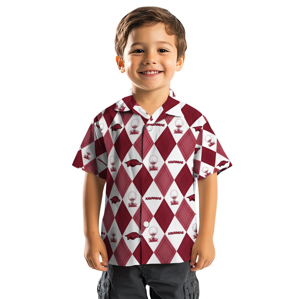 Arkansas Razorbacks Hawaiian Shirt - Golfing Plaid arkansas razorbacks balloon plaid red hawaiian shirts top rated