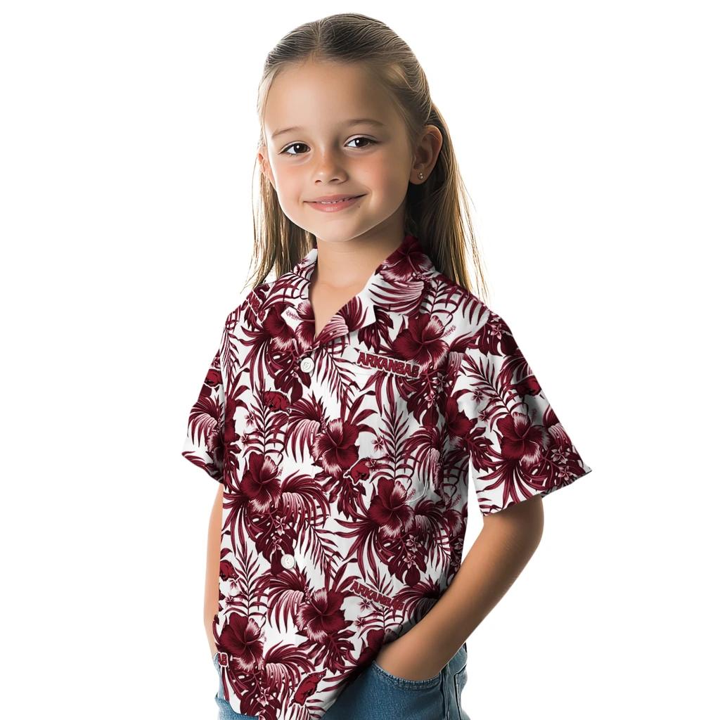Arkansas Razorbacks Hawaiian Shirt - Hibiscus Exotic arkansas razorbacks hibiscus exotic red hawaiian shirts premium grade