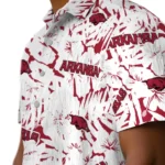 Arkansas Razorbacks Hawaiian Shirt – Hibiscus Overlay