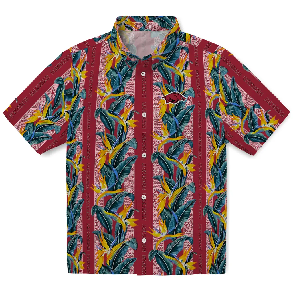 Arkansas Razorbacks Hawaiian Shirt - Paradise Vines arkansas razorbacks paradise vines red hawaiian shirts best selling