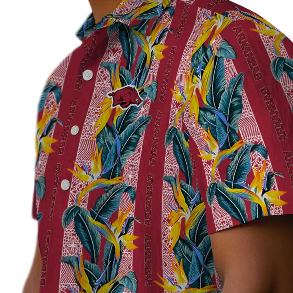 Arkansas Razorbacks Hawaiian Shirt - Paradise Vines arkansas razorbacks paradise vines red hawaiian shirts trendy