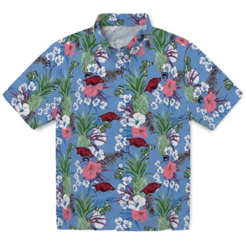 arkansas razorbacks pineapple bouquet best sky blue hawaiian shirts best selling
