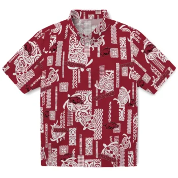 arkansas razorbacks turtle lines red hawaiian shirts best selling