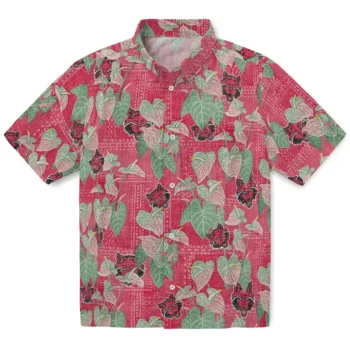 arkansas state red wolves anthurium overlay scarlet hawaiian shirts best selling
