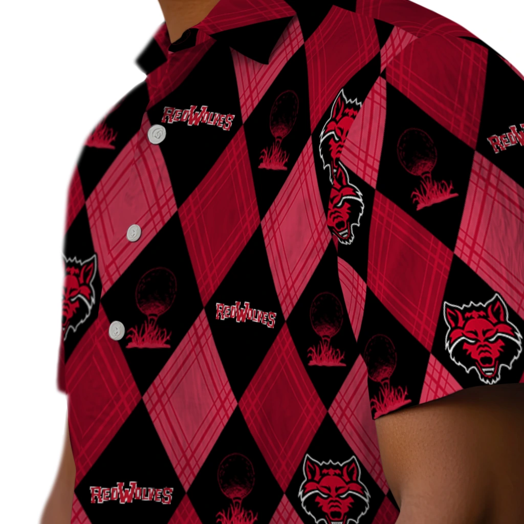 Arkansas State Red Wolves Hawaiian Shirt - Golfing Plaid arkansas state red wolves balloon plaid scarlet hawaiian shirts trendy