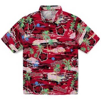 arkansas state red wolves flamingo retreat scarlet hawaiian shirts best selling