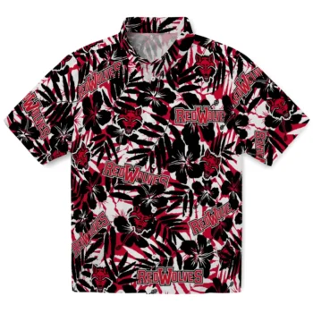 arkansas state red wolves hibiscus overlay hawaiian shirts best selling