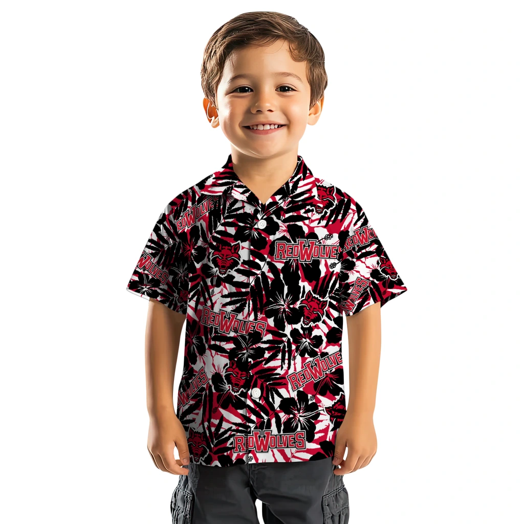 Arkansas State Red Wolves Hawaiian Shirt - Hibiscus Overlay arkansas state red wolves hibiscus overlay hawaiian shirts top rated