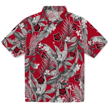 arkansas state red wolves palm leaves scarlet hawaiian shirts best selling
