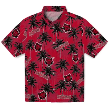 arkansas state red wolves palm grove scarlet hawaiian shirts best selling