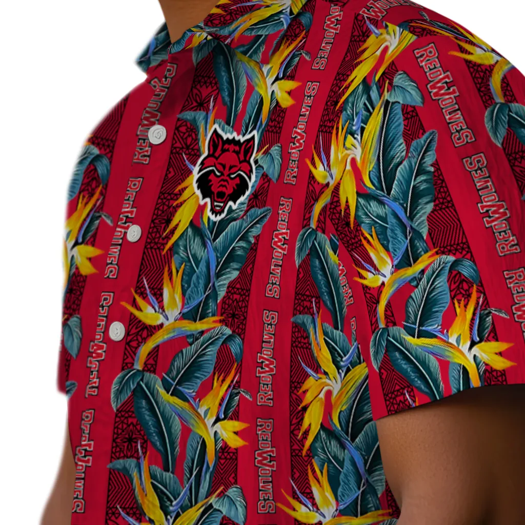Arkansas State Red Wolves Hawaiian Shirt - Paradise Vines arkansas state red wolves paradise vines scarlet hawaiian shirts trendy