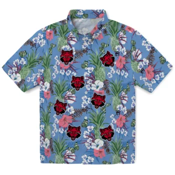 arkansas state red wolves pineapple bouquet best sky blue hawaiian shirts best selling