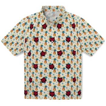 arkansas state red wolves pineapple delight beige hawaiian shirts best selling