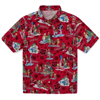 arkansas state red wolves simpsons christmas scarlet hawaiian shirts best selling