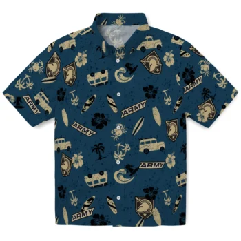 army black knights beach vibe navy hawaiian shirts best selling
