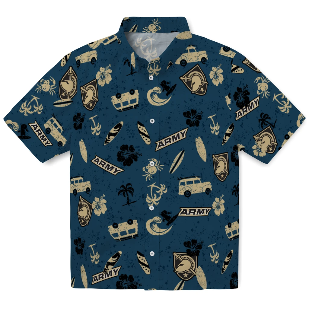 Army Black Knights Hawaiian Shirt - Beach Vibe army black knights beach vibe navy hawaiian shirts best selling