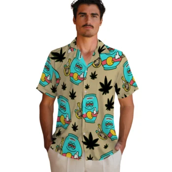 army black knights bong smile gold hawaiian shirts fashion forward