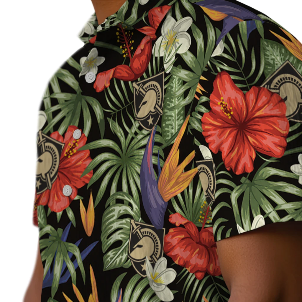 Army Black Knights Hawaiian Shirt - Hawaii Floral Hibiscus army black knights hibiscus bird hawaiian shirts trendy