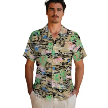 army black knights flamingo retreat gold hawaiian shirts fashion forward