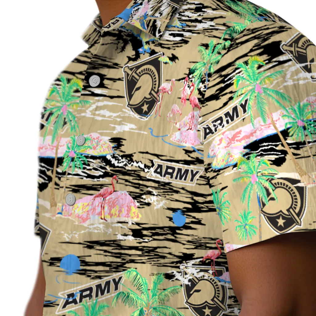 Army Black Knights Hawaiian Shirt - Hawaii Island army black knights flamingo retreat gold hawaiian shirts trendy