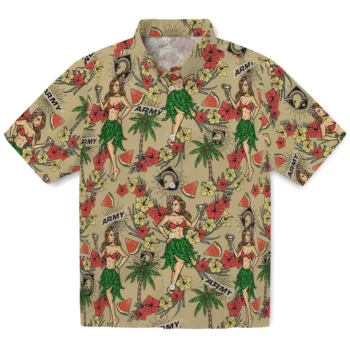 army black knights hawaiian girls design gold hawaiian shirts best selling