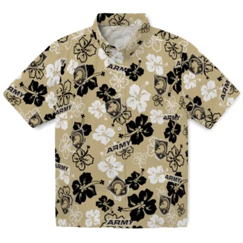army black knights hibiscus bloom gold hawaiian shirts best selling