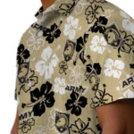 Army Black Knights Hawaiian Shirt – Hibiscus Flower Design