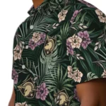 Army Black Knights Hawaiian Shirt – Hibiscus Leaves Pattern