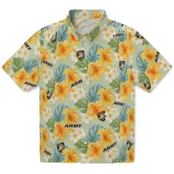 army black knights hibiscus mood pale lime yellow hawaiian shirts best selling