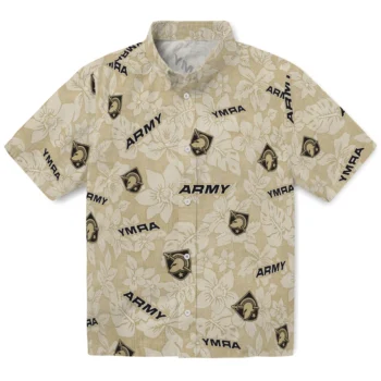 army black knights hibiscus oasis gold hawaiian shirts best selling