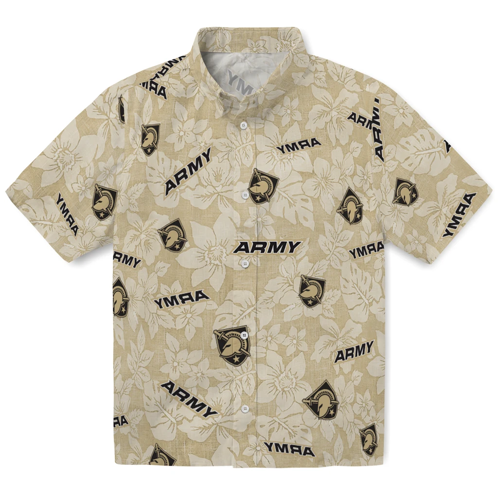 Army Black Knights Hawaiian Shirt - Hibiscus Oasis army black knights hibiscus oasis gold hawaiian shirts best selling