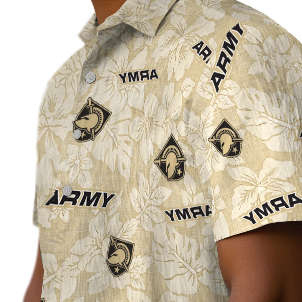 Army Black Knights Hawaiian Shirt - Hibiscus Oasis army black knights hibiscus oasis gold hawaiian shirts trendy