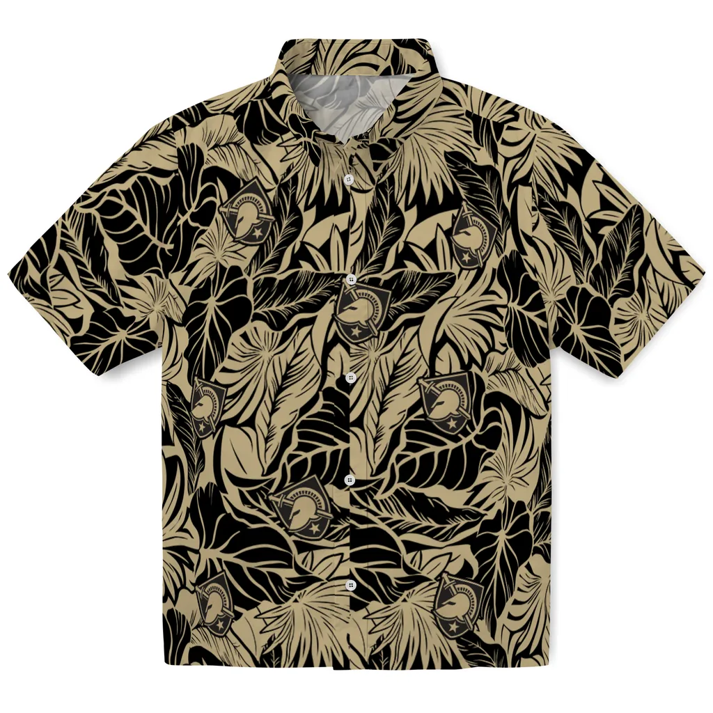 Army Black Knights Hawaiian Shirt - Monstera Layer army black knights monstera layer gold hawaiian shirts best selling