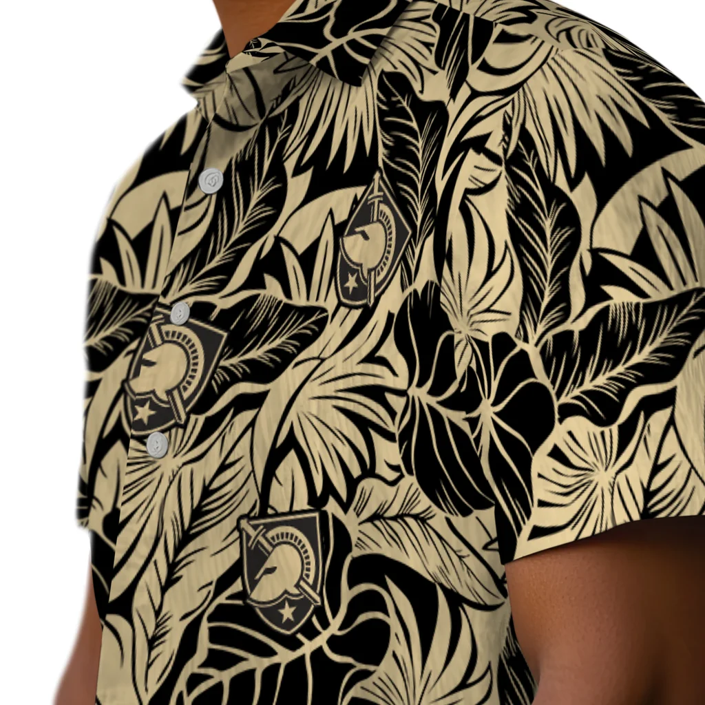 Army Black Knights Hawaiian Shirt - Monstera Layer army black knights monstera layer gold hawaiian shirts trendy