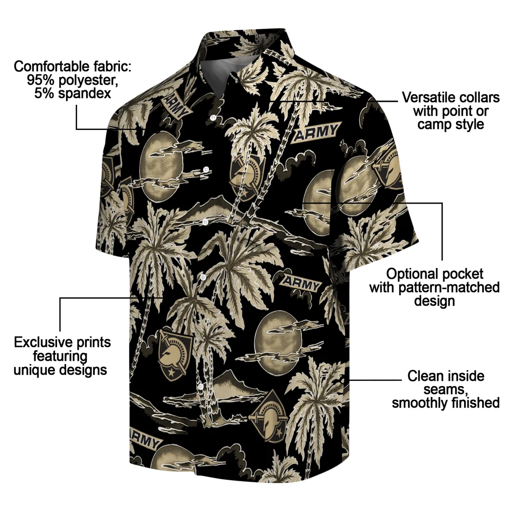 Army Black Knights Hawaiian Shirt - Palm Sunset army black knights palm sunset hawaiian shirts new arrival