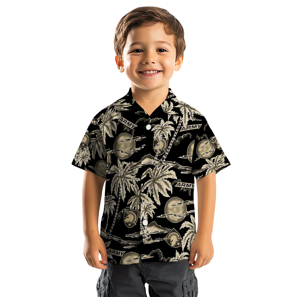 Army Black Knights Hawaiian Shirt - Palm Sunset army black knights palm sunset hawaiian shirts top rated