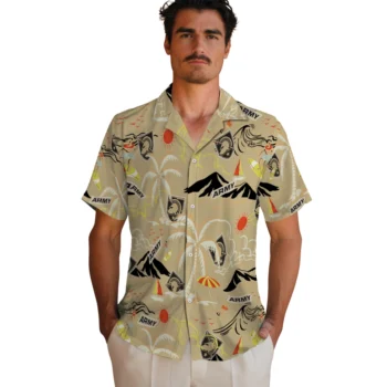 army black knights palm tree island gold hawaiian shirts fashion forward