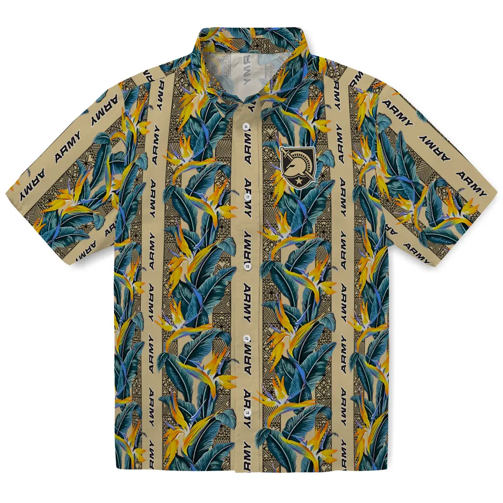 Army Black Knights Hawaiian Shirt - Paradise Vines army black knights paradise vines gold hawaiian shirts best selling