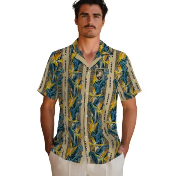 army black knights paradise vines gold hawaiian shirts fashion forward