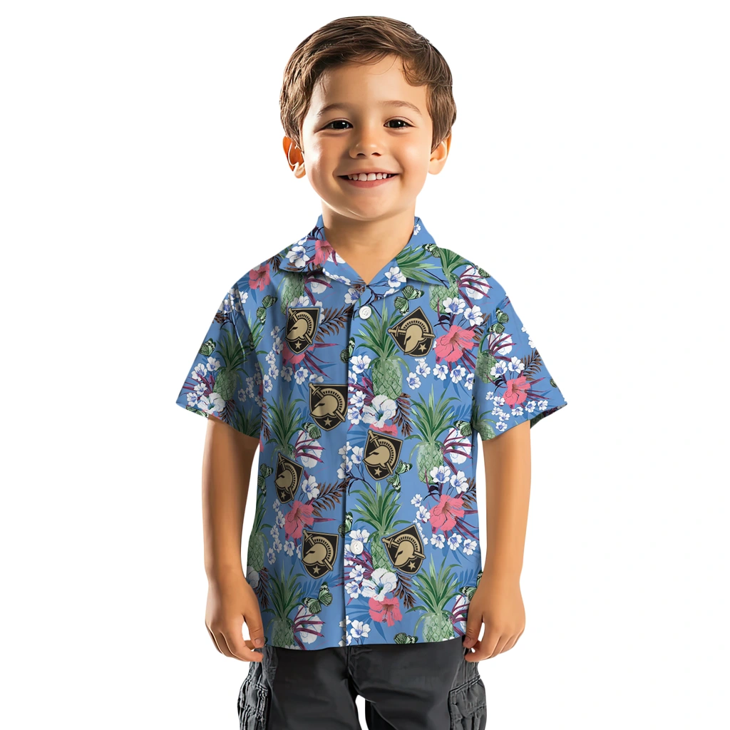 Army Black Knights Hawaiian Shirt - Pineapple Bouquet army black knights pineapple bouquet best sky blue hawaiian shirts top rated
