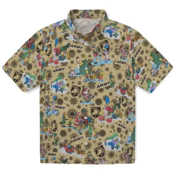 army black knights simpsons christmas gold hawaiian shirts best selling